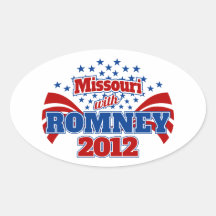 Missouri with Romney 2012 Oval Stickers