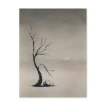 mist covered fields postcards