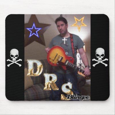 Mista SCARY D.R.S. Guitar Skulls Stars Mousepad by MistaSCARY
