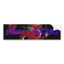 Mista SCARY Dragon Oriental Purple Logo Custom bumper stickers by MistaSCARY Mista SCARY Dragon Oriental Purple Logo Custom bumper stickers