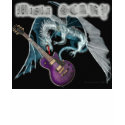 Mista SCARY Dragon Purple Guitar Glowing Logo Hat t-shirts