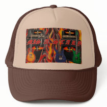 Mista SCARY Flames,Guitars, and Am... - Customized hats by MistaSCARY Mista SCARY Flames,Guitars, and Am... - Customized hats