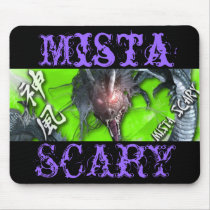 Mista SCARY Green Dragon Mousepad
