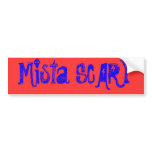 Mista SCARY Orange Blue Logo Car Bumper Sticker bumper stickers