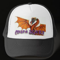 Mista SCARY Orange Dragon Logo Baseball Hat 2 by MistaSCARY Mista SCARY Orange Dragon Logo Baseball Hat 2