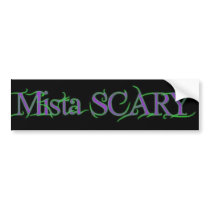 Mista SCARY Purple/ Green logo Bumper Sticker bumper stickers by MistaSCARY Mista SCARY Purple/ Green logo Bumper Sticker bumper stickers