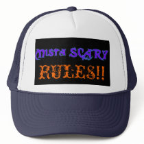 Mista SCARY RULES!! Blue logo baseball hat by MistaSCARY Mista SCARY RULES!! Blue logo baseball hat