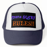 Mista SCARY RULES!! Blue logo baseball hat