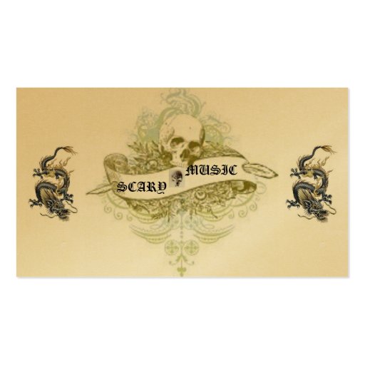 Mista SCARY Skull Banner Profile Business Card (back side)