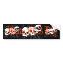 Mista SCARY Skulls Logo Bumpersticker - Customized Bumper Stickers
