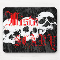 Mista SCARY Skulls Red Logo Mousepad