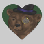 Mister Bear Heart Sticker stickers