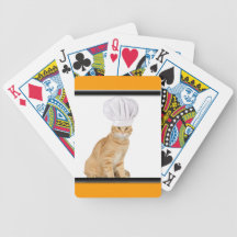 Mister Cat Chef To You Bicycle Poker Cards