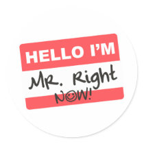 Mister Right Now stickers