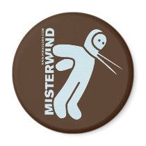 MISTER WIND light blue magnet by avipaulweinstein MISTER WIND light blue magnet
