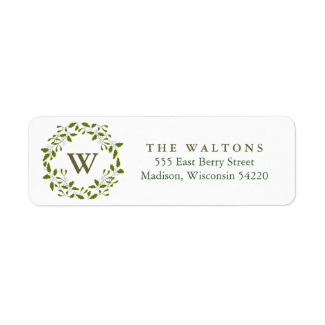 Mistletoe Berry Wreath return address label