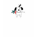 Mistletoe Doggie Wagging - kid's shirt by Horseshoes3 Mistletoe Doggie Wagging - kid's shirt