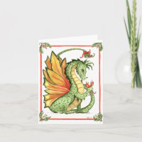 Mistletoe Dragon card
