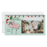 Mistletoe Flamingoes Personalized Photo Card