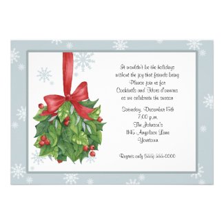Mistletoe Holiday Party Invitation