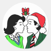 Mistletoe Kiss Holiday Stickers