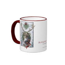 "Mistletoe Messenger" Christmas reindeer mug