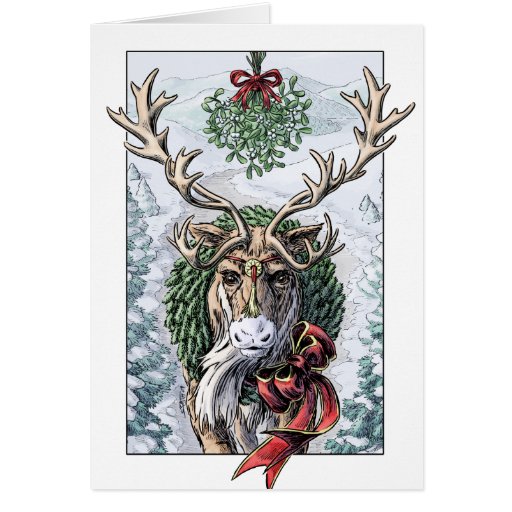 &quot;Mistletoe Messenger&quot; editable Christmas cards | Zazzle