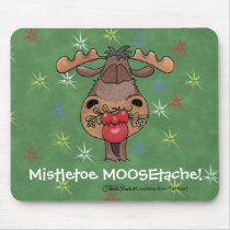 Mistletoe Moosetache Mousepad