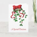 Mistletoe Personalized  Christmas card