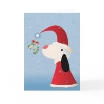 Mistletoe Pup Greeting Card