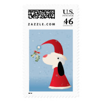 Mistletoe Pup Postage Stamps