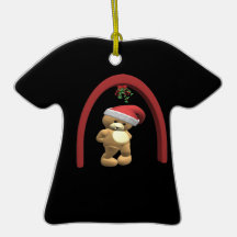 Mistletoe Teddy Bear Ornament