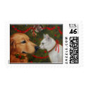 Mistletoe- the cat dog and mouse! postage by SMVstudio Mistletoe- the cat dog and mouse! postage