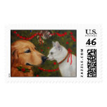 Mistletoe- the cat dog and mouse! stamps