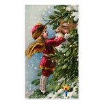 "Mistletoe" Vintage Christmas Gift Tag Business Card Templates
