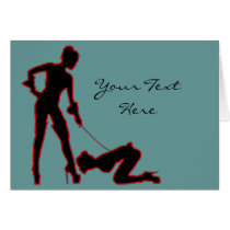 Mistress and femsub Boot Lick Cards