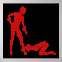 Mistress and femsub Boot Lick Poster