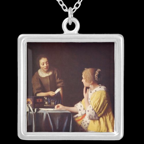 Mistress and maid by Johannes Vermeer Necklace