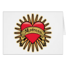 Mistress Heart Tattoo cards