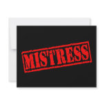 Mistress Stamp Custom Announcement