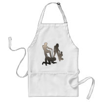 Mistress with femslave Silhouette Aprons