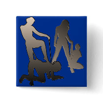 Mistress with femslave Silhouette Buttons