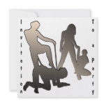 Mistress with femslave Silhouette invitations