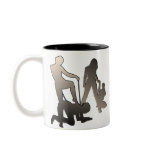 Mistress with femslave Silhouette mugs