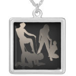 Mistress with femslave Silhouette necklaces