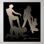 Mistress with femslave Silhouette posters
