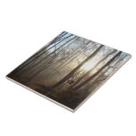 Misty Autumn Morning in the Forest #3 Ceramic Tiles