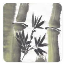 Misty Bamboo Art Stickers stickers