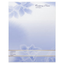 Misty Blue Floral letterhead