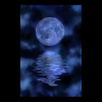 Misty blue moon posters